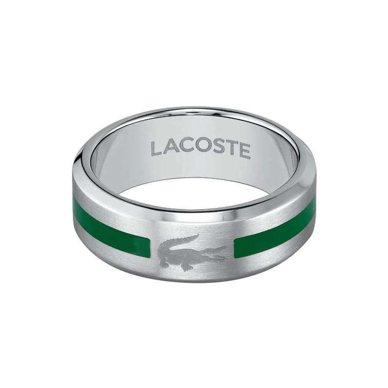 Lacoste Men's BASELINE Collection Ring in Stainless Steel - 2040083J