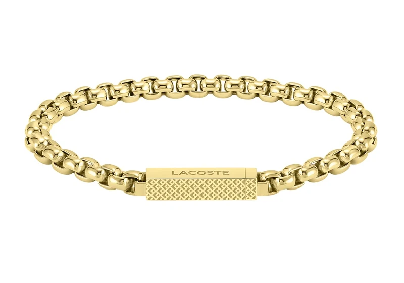 Lacoste Men's L'ESSENTIEL Collection Chain Bracelet in Yellow Gold - 2040124