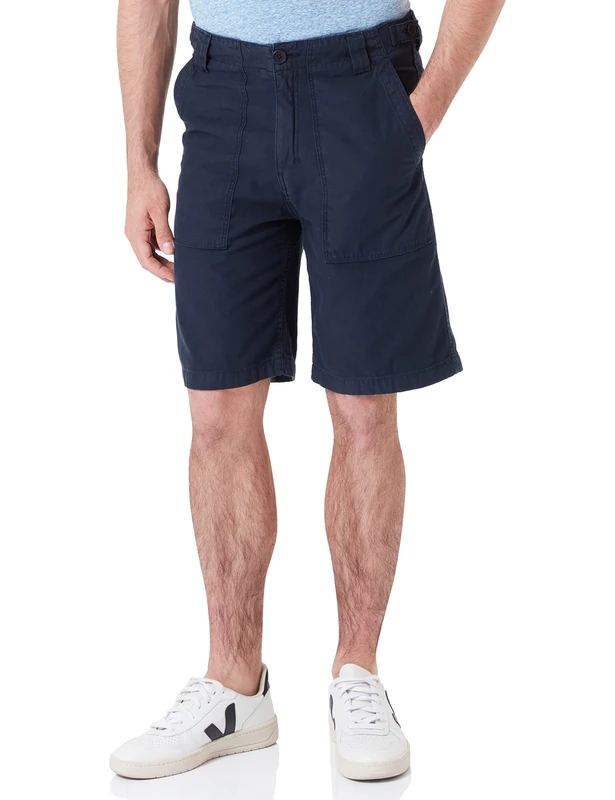 Schott NYC TRLABOUR30 Shorts, Navy, 32 Men's, Navy Blue, 32