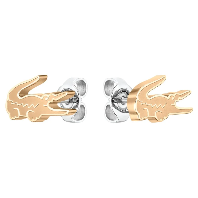 Lacoste Women's CROCODILE Collection Stud Earrings with Crocodile Shape - 2040052