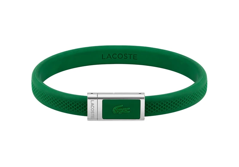 Lacoste Men's LACOSTE.12.12 Collection Silicone Bracelet Embellished with Petit Piqué Pattern - 2040116