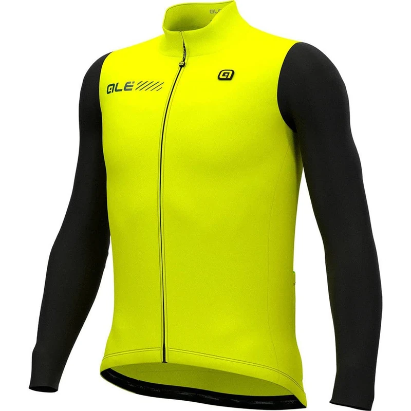 Alé Cycling Men's Solid Fondo 2.0 Long Sleeve Jersey, Fluo Yellow, XL