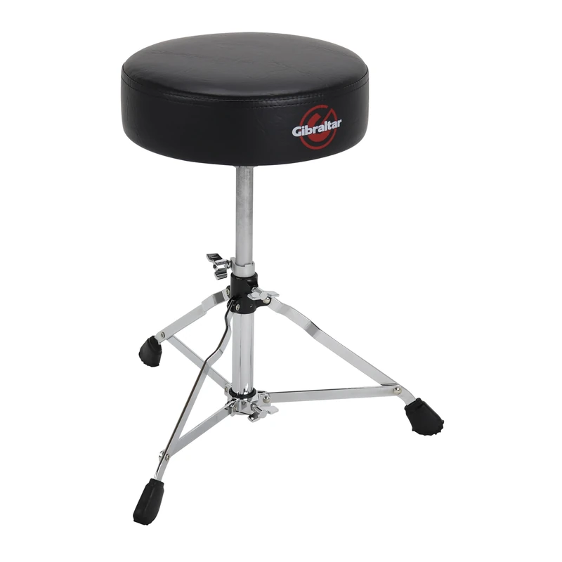 GIBRALTAR Drum Stool 4000 Series, 4608 (Diameter: 33cm, Easy Transport, Height Adjustable, Single Strut Base, 'Super Foot' Rubber Feet, stability, comfortable)
