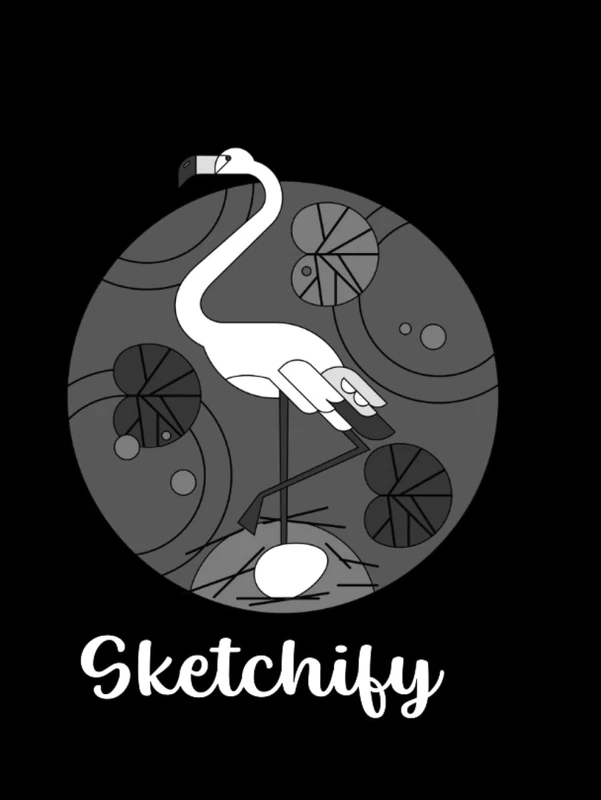 Sketchify: Flamingo Black Cover | 500 Pages with page numbers | Hardcover | Sketchbook 8'' x 11''