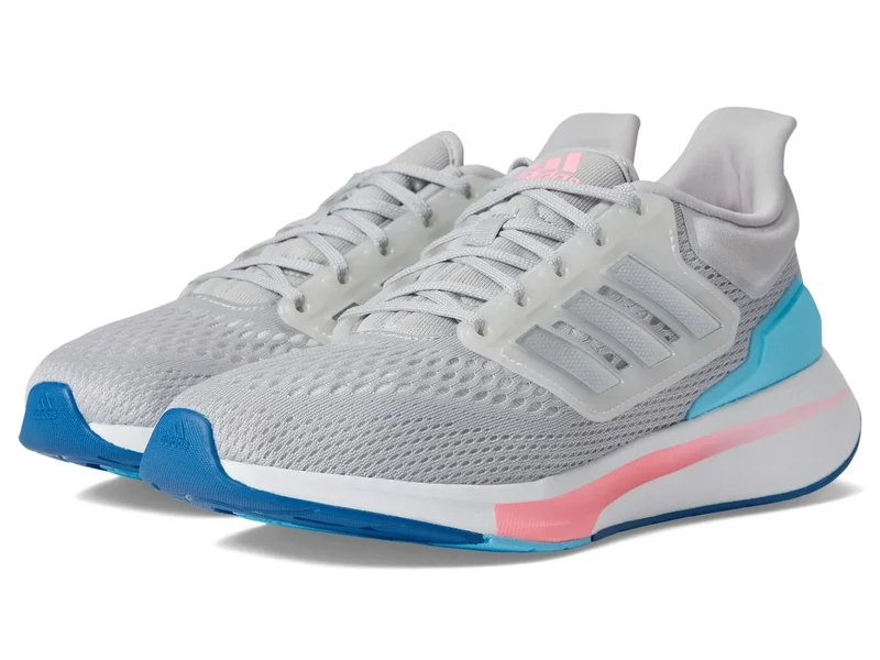 adidas EQ21 Run, Grey/Matte Silver/Bliss Blue, 4.5 UK - Image 1