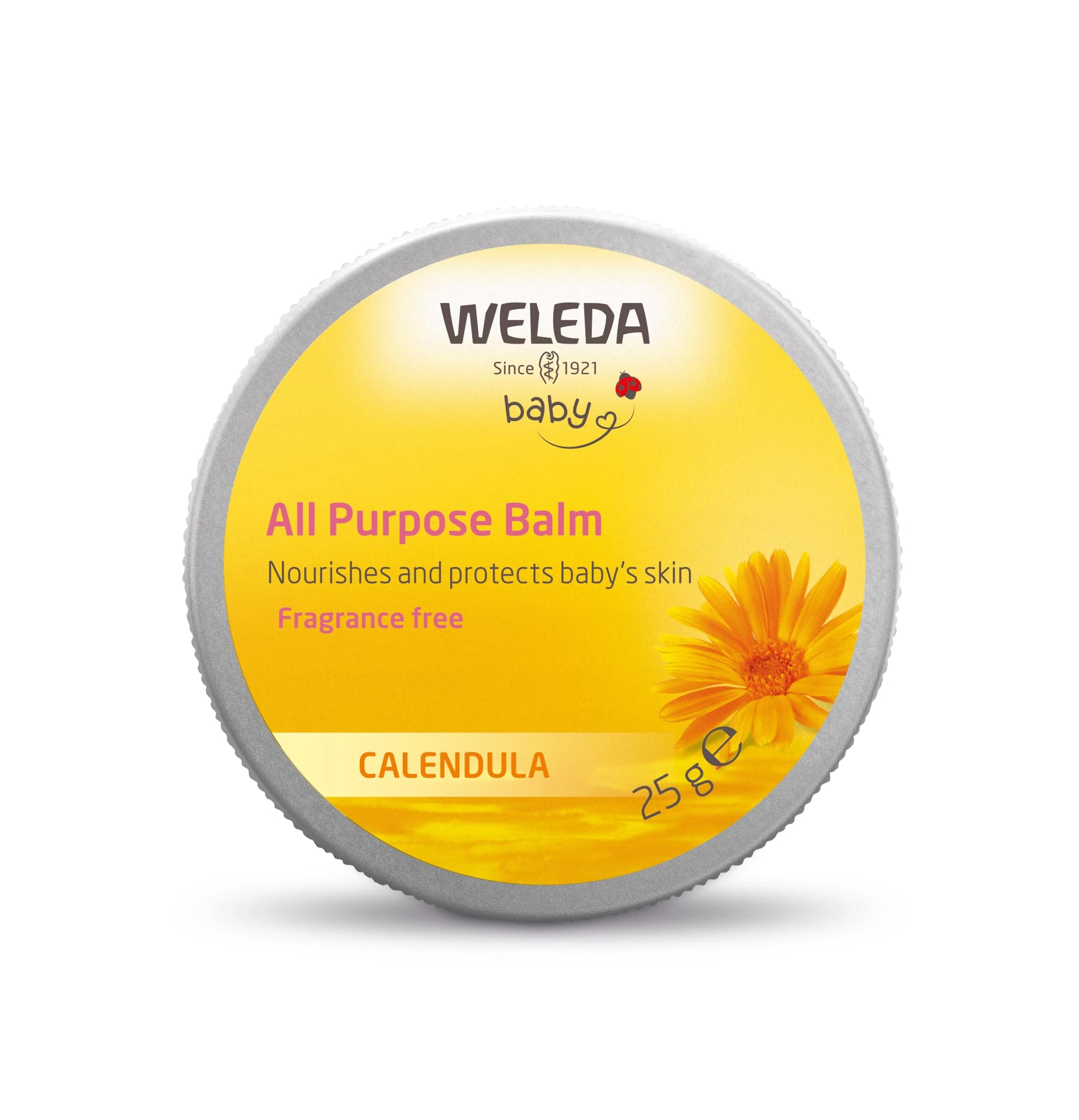 Weleda Baby All Purpose Balm, Baby Balm, Calendula Balm, Recommended by Midwives, Fragrance Free, Dermatologically Tested, Gentle Protection, 100% Certified Natural, 25g