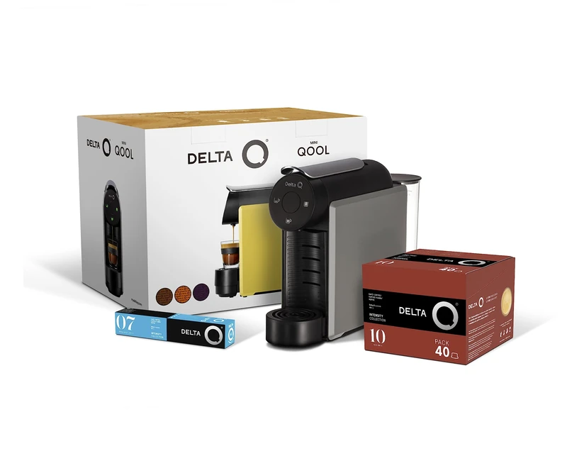 Delta Cafes Q MiniQool Coffee Maker Set with 50 Capsules - Image 1