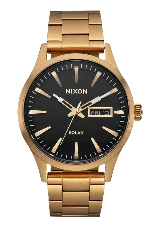 Nixon Sentry Solar Watch - Gold and Black A1346-510-00