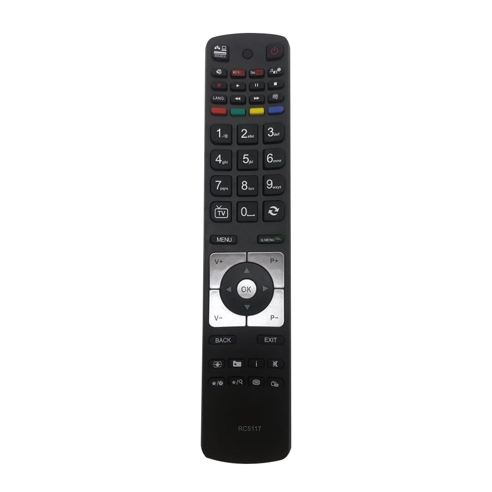 New Replacement Hitachi TV Remote Control RC5117 for All Hitachi Telefunken TV RC5118 42HYT42U 50HYT62U H 50HYT62UH - No Setup Needed