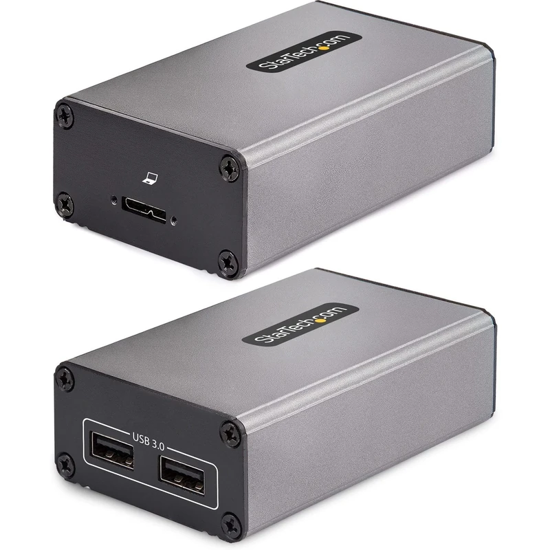 StarTech.com 2-Port USB 3.0 Extender over OM3 Multimode Fiber, LC/LC, 2x 5Gbps USB-A Hub, 350m (1150ft) Range, Durable U