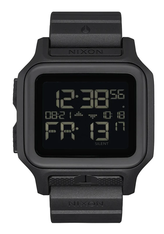 Nixon Unisex Digital Japanese Automatic Movement Watch with Polycarbonate Strap A1170-001-00, All Black, Bracelet - Image 1