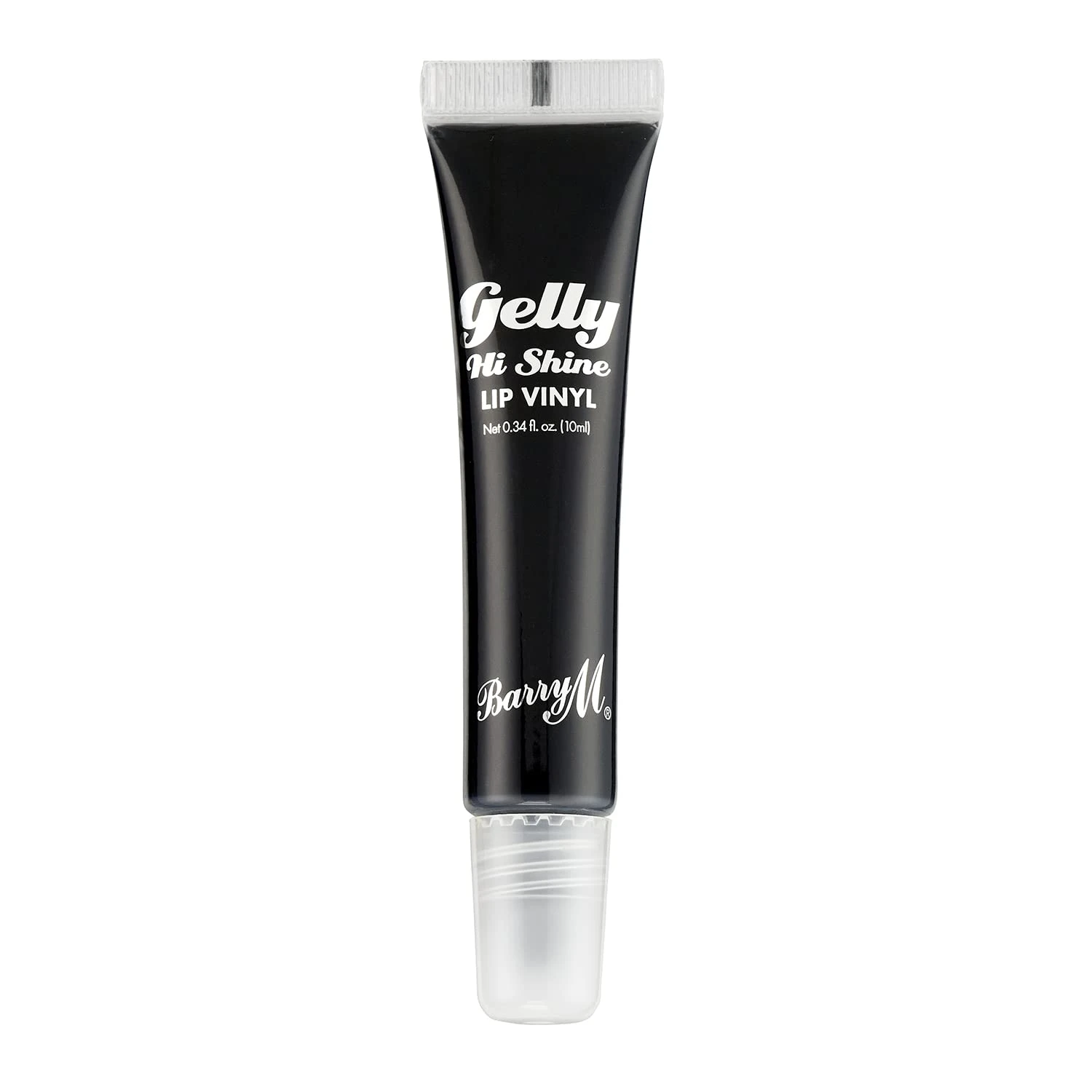 Barry M Gelly Hi Shine Lip Vinyl Gloss, Shade Forbid - Black | Glossy Finish