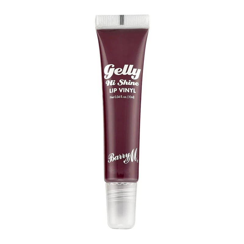 Barry M Gelly Hi Shine Lip Vinyl Gloss, Shade Alluring - Deep Cherry Red | Glossy Finish