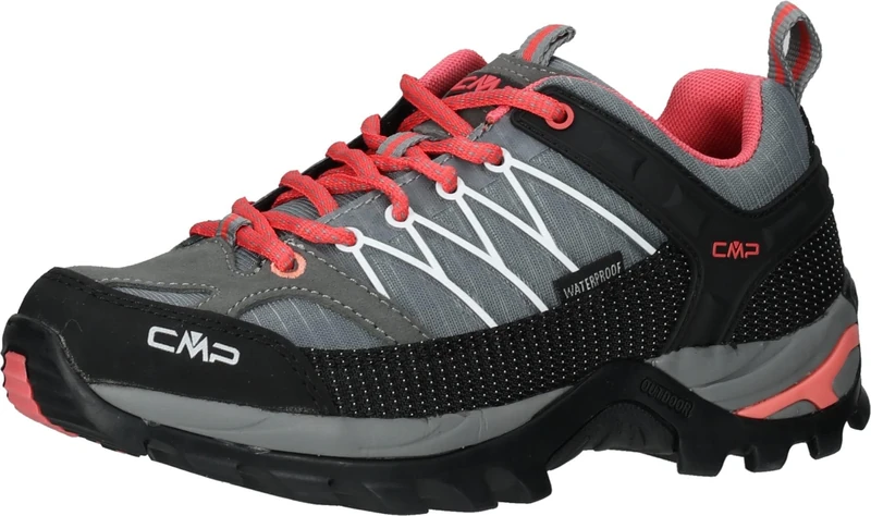 CMP Women's Rigel Low Wmn Trekking Shoes Wp Hiking Shoes, Grey Corallo, 4 UK