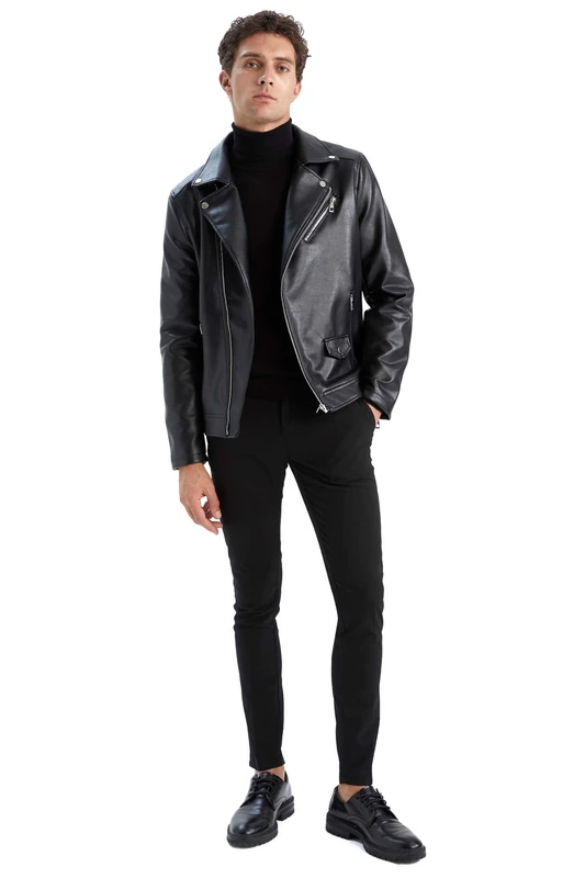 DeFacto Men's U4418az Jacket, black, XL