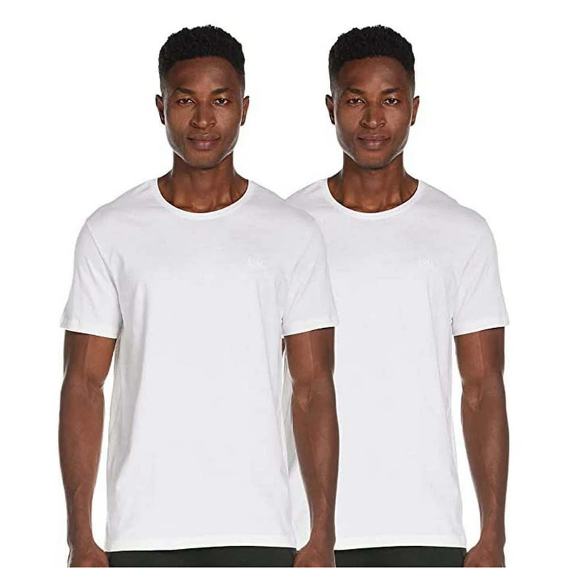 BOSS Mens TChark Contrast-Logo T-Shirt in Stretch Cotton