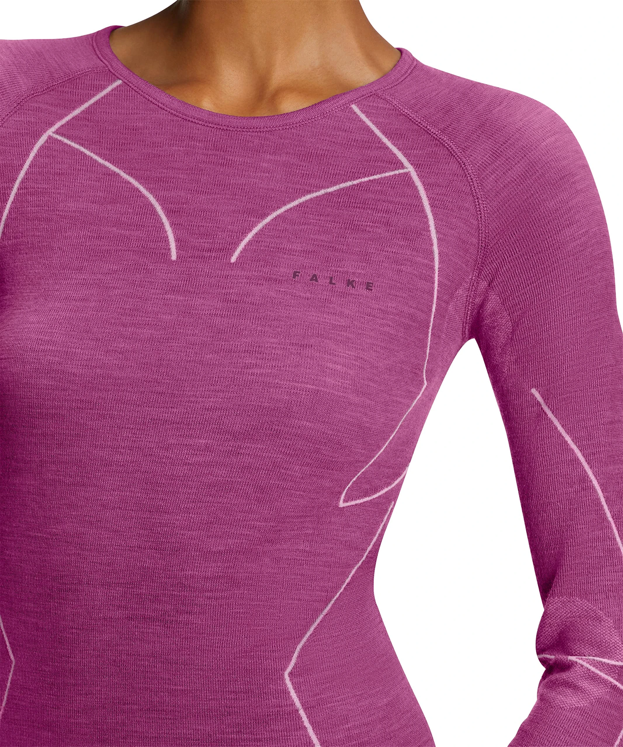 FALKE Women's Wool Tech. Longsleeved Functional Shirt Thermal Breathable Quick Dry Black Blue More Colours Warm For Outdoor Sports In Winter Ski Snowboard Hiking Equestrian 1 Piece