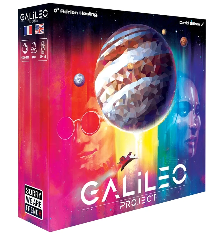Sorry We are French - Galileo Project 45 Minute Strategy Game 2 to 4 Players Age 14+, L, Blue and Red