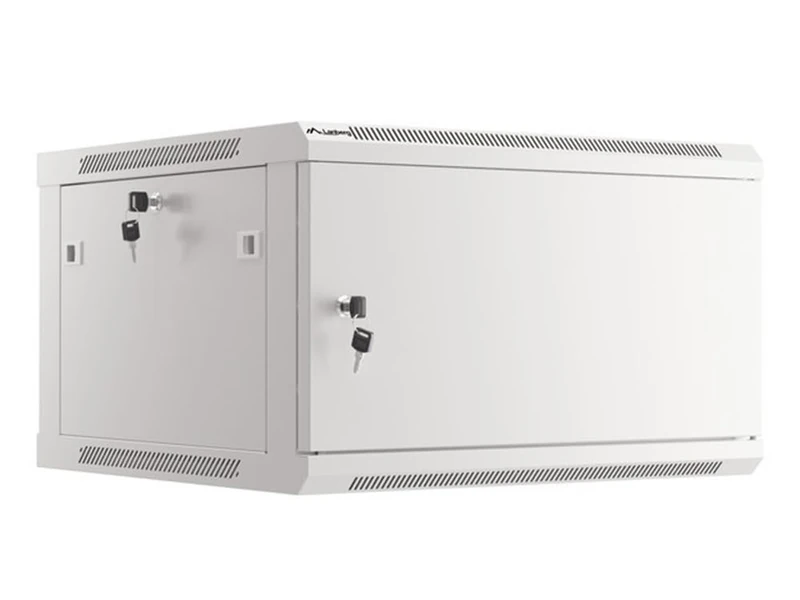 LANBERG ARMARIO RACK 19" PARED 6U / 600X600 CON PUERTA METALICA GREY (PACK PLANO) - Image 1