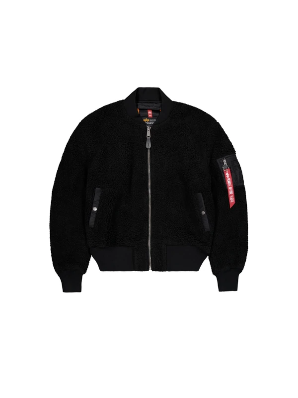Alpha Industries MA-1 Teddy Bomber Jacket for Men Black