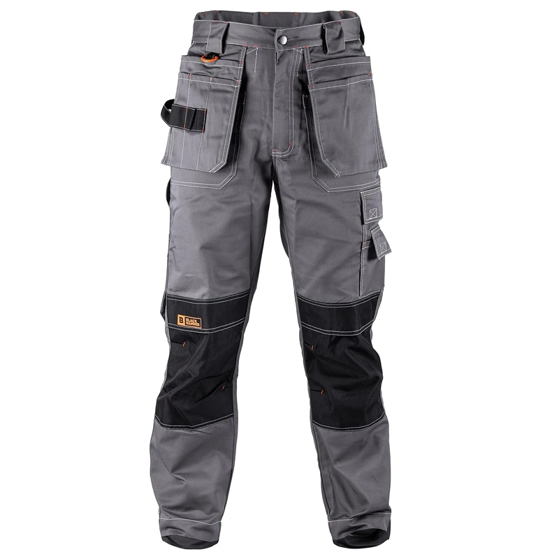 Black Hammer Men's Durable Lightweight Work Trousers Safety Cargo Pants for Men with Knee Pad & Multiple Pockets Professional Workwear for All Jobs Zilla Graphite (40W / 29L)