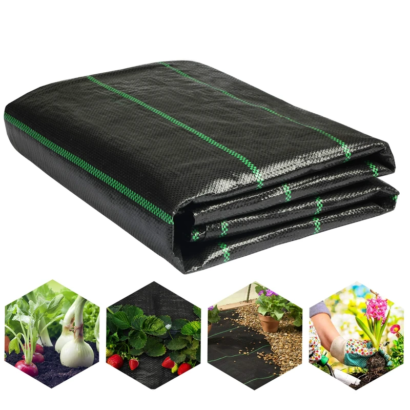 LawnScape 1M x 10M Weed Control Membrane 105 GSM Heavy Duty Weed Membrane Weed Control Fabric for All Weed Types in Garden, Raised Bed, Greenhouse, Nursery and Walkways