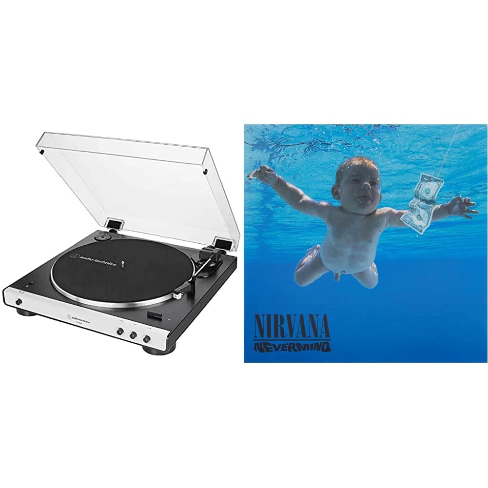 Audio-Technica AT-LP60XBT Full Automatic Wireless Belt-Drive Turntable & Nevermind [VINYL]