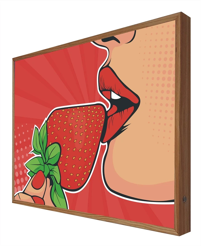 CCRETROILUMINADOS Lighted Wooden Frame Picture with Led Light Pop Art: Women's Lips