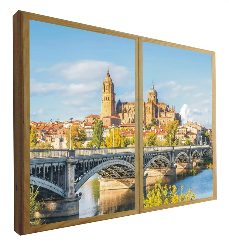 Ccretroiluminados False Windows with Light Viewed Over Salamanca Cathedral