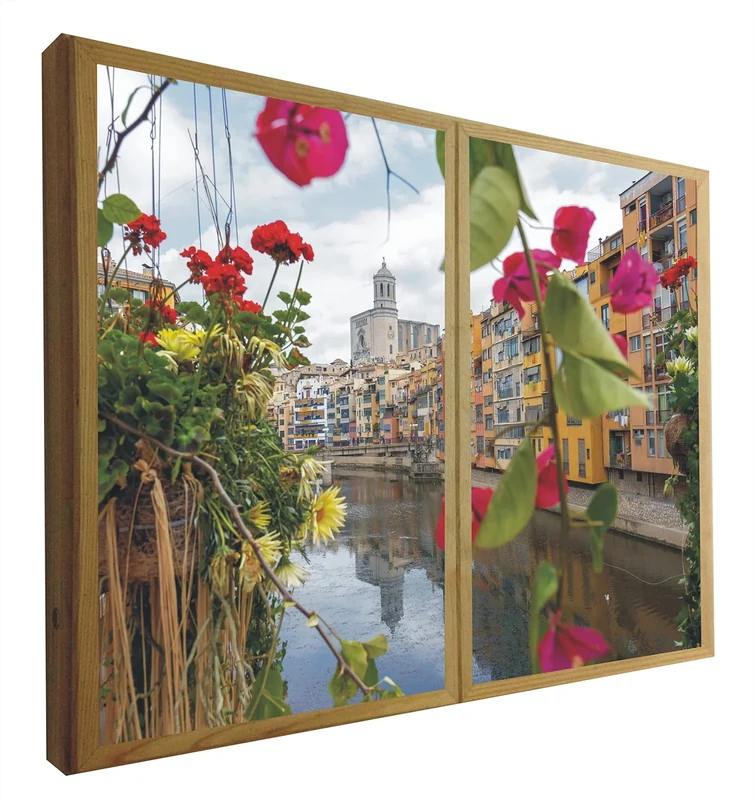 CCRETROILUMINADOS Decorative Fake Windows Illuminated Views Onyar Girona