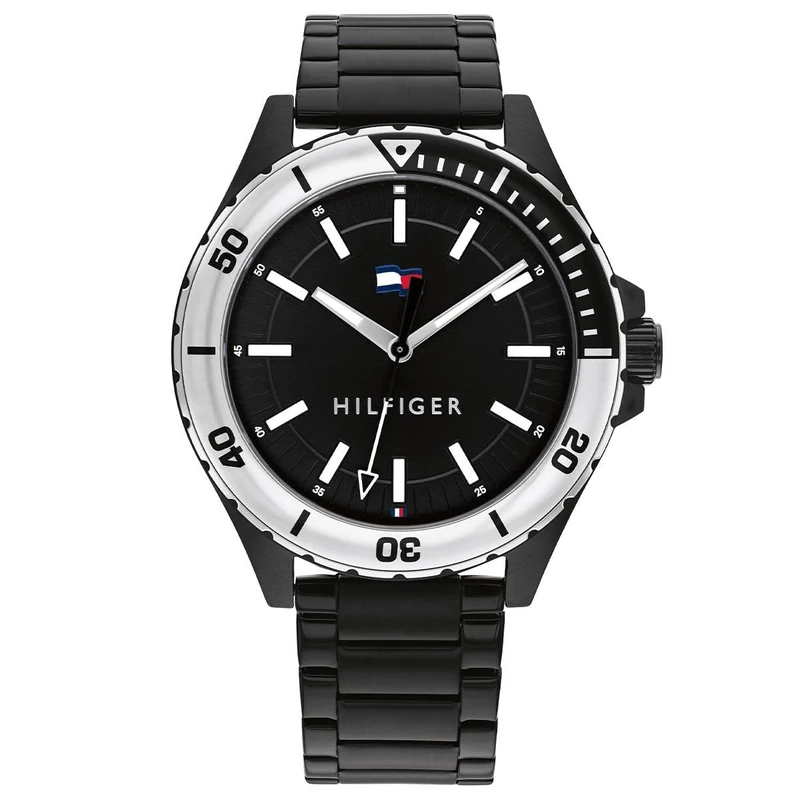 Tommy Hilfiger Analogue Quartz Watch for Men with Black Stainless Steel Bracelet - 1792014