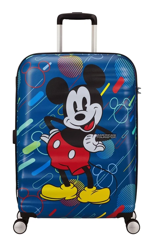 American Tourister Wavebreaker Disney - Spinner M, children's luggage, 67 cm, 64 L, multicolor (Mickey Future Pop)