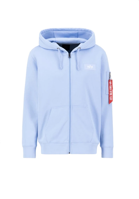 Alpha Industries Back Print Zip Hoody for men Light Blue