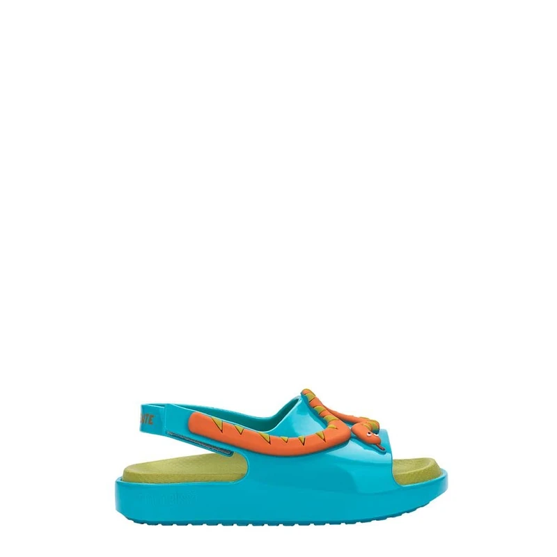 melissa Girls Mini Cloud Slide + Fabula Bb Flat Sandals, blue, 10/10.5 UK Child