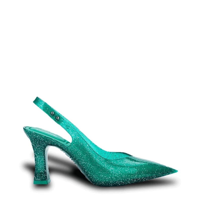 melissa Women's Slingback Heel + Larroude Ad Sandal, Green, 2/3.5 UK