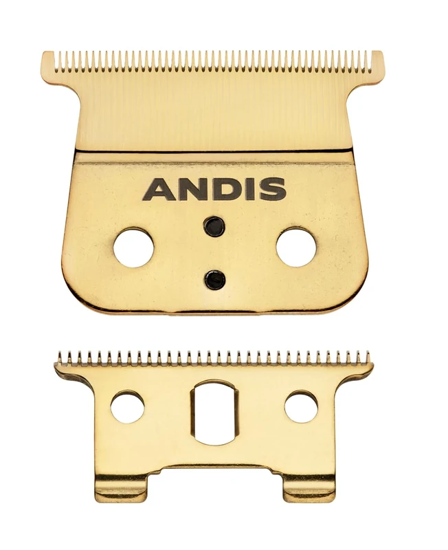 Andis - Cordless Trimmer Carbon-Steel Replacement T-Blade - Close Cutting with Zero Gapped, Deep Tooth Design, Long-Life Blade & Stays Sharp - for Model GTX-Z, Cordless T-Outliner Li Trimmer - Gold