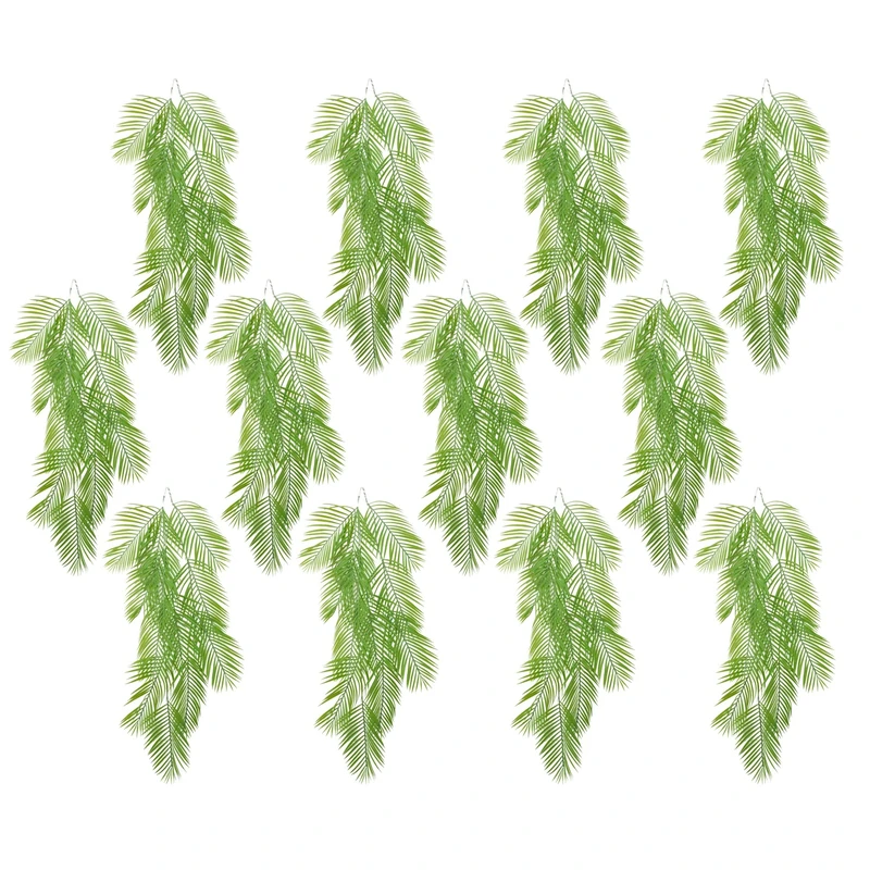 Leaf Pack of 12 Design Artificial Hanging Fern Foliage Plants