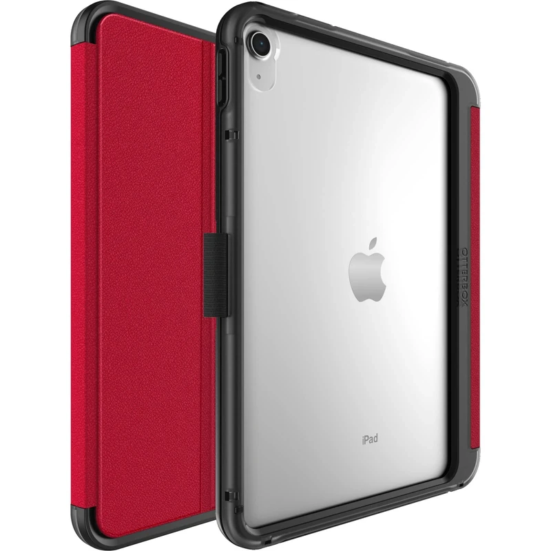 OtterBox Symmetry Folio Case for iPad 10th gen 2022, iPad 11th gen 2025 (A16), Shockproof, Drop proof, Slim Protective Folio Case, Tested to Military Standard, Red