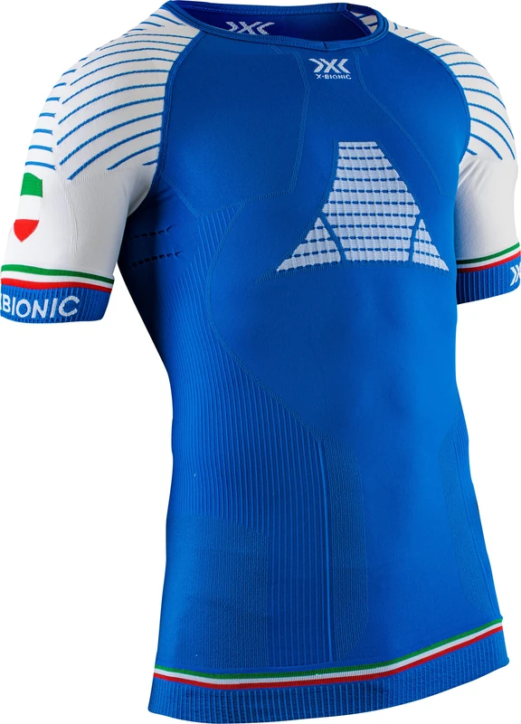 X-BIONIC Mens Invent 4.0 Patriot Running Short Sleeves Shirt, Italy, XL EU