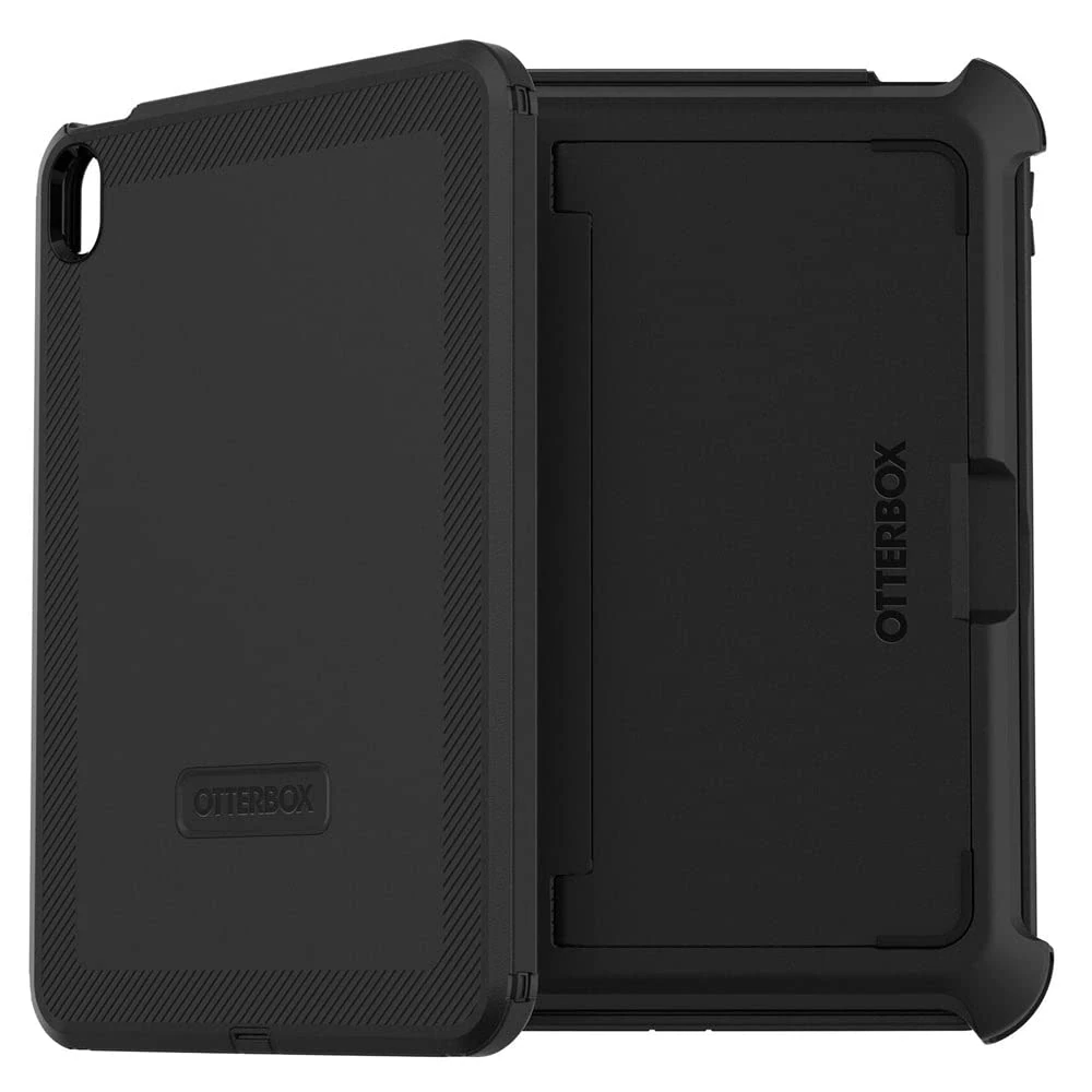 OtterBox Defender Case for iPad 10th gen 2022, iPad 11th gen 2025 (A16), Shockproof, Rugged Protective Case with built in Screen Protector, 2x Tested to Military Standard, Black, No Retail Packaging