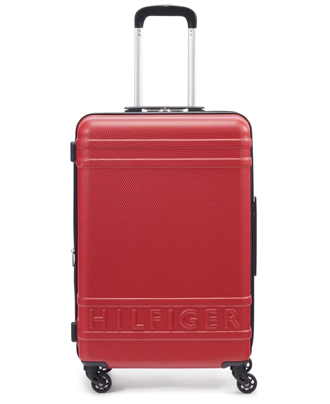 Tommy Hilfiger Lexington Upight Hard Suitcase, Red, 25", Lexington Upight Hard Suitcase