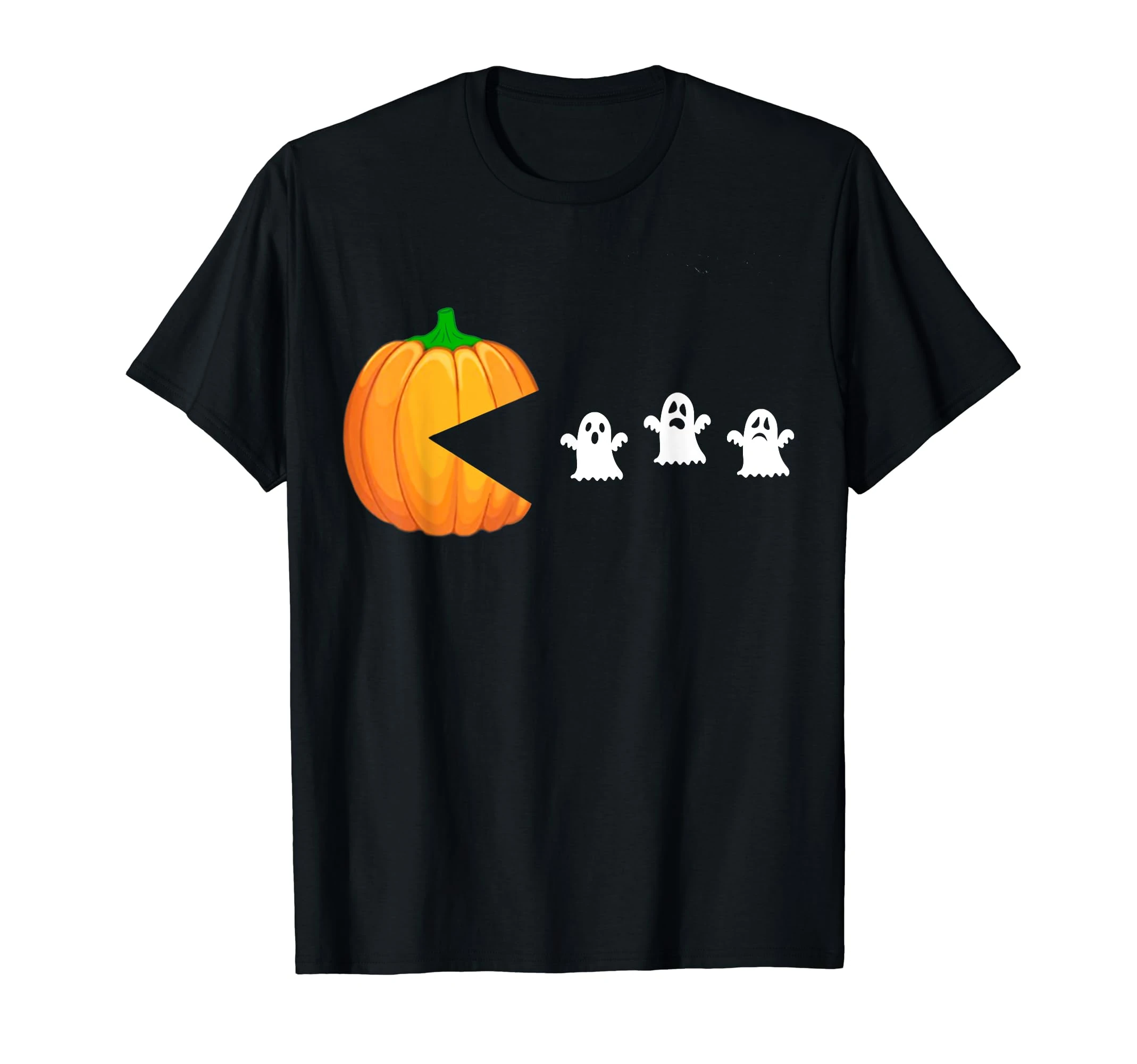 Funny Halloween Shirts Women Kids Men Pumpkin Eating Ghosts T-Shirt
