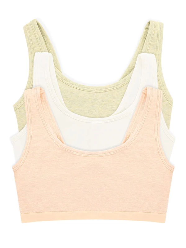 Felina | Organic Cotton Bralette, Super Soft & from Plant-Based Dyes, in a 2 or 3 Pack, Cloud Dancer, XL - Image 1
