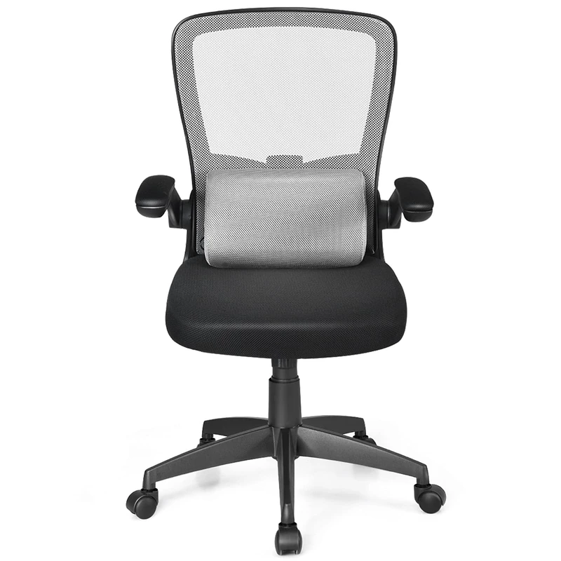 COSTWAY Mesh Office Chair, Gray, - Image 1
