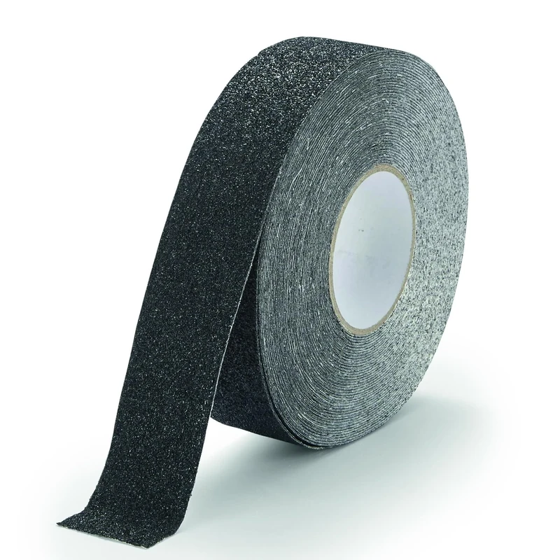 Durable DURALINE GRIP+ Formfit Anti-Slip Floor Tape - Self-Adhesive Attachment - 15 Metre Roll - Malleable for Securing to Uneven Surfaces - Black
