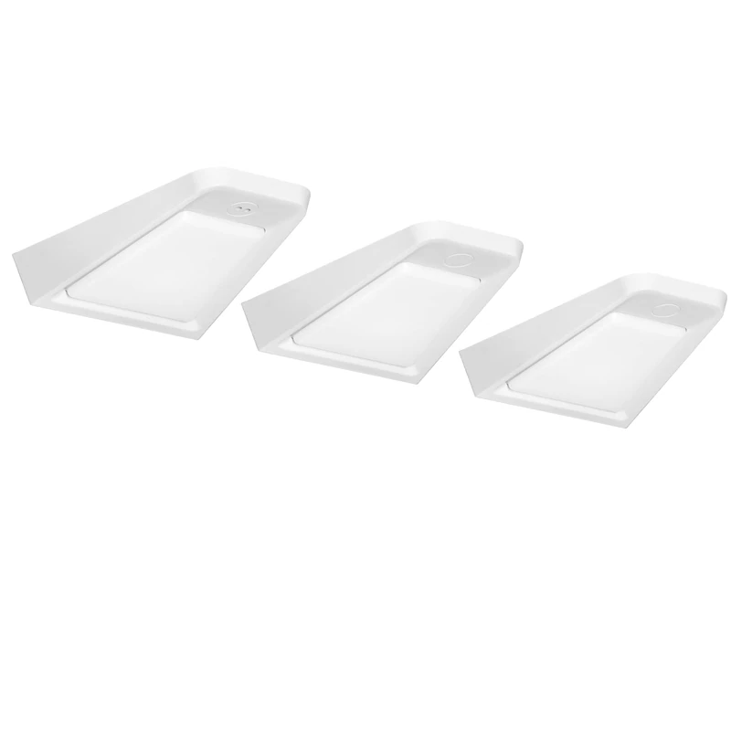 Adviti OM-6335L4 Under-Unit Light Kitchen LED Set of 3 3 x 2 W, 4000 K with Non-Contact Switch (White)