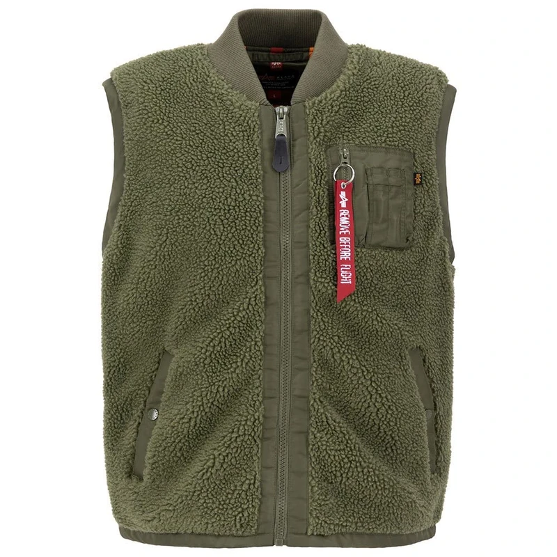 ALPHA INDUSTRIES Men's Teddy Vest, Sage-Green, XXXL
