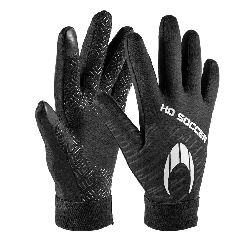 HO Soccer Field Player Unisex Adult Player Gloves, Black/White, L