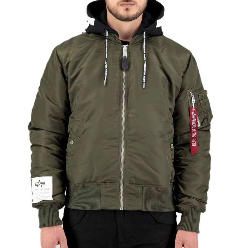 Alpha Industries MA-1 ZHP Bomber Jacket for Men Dark Olive