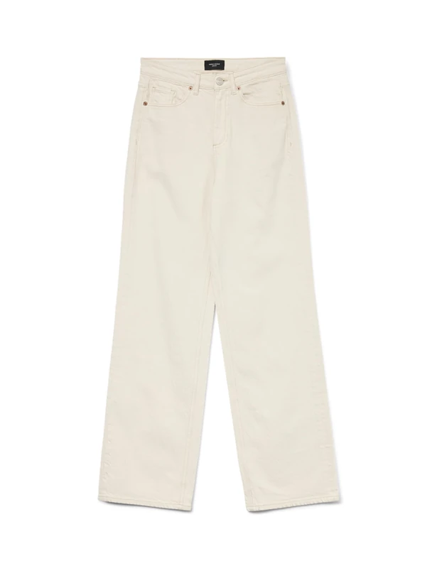 VERO MODA Women's Vmrosa SL Top Noos Jeans, Ecru, L